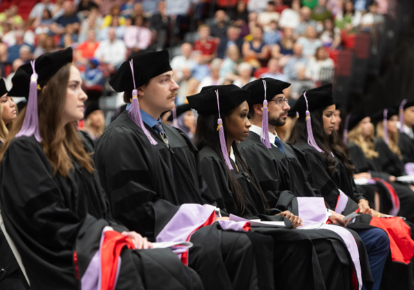 Front row of dental students at ceremony